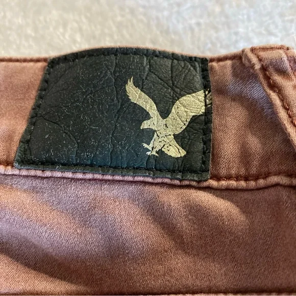 American Eagle Women 0 Jeggings Jeans Super Stretch AEO Sateen Low Rise Pockets - Picture 8 of 16